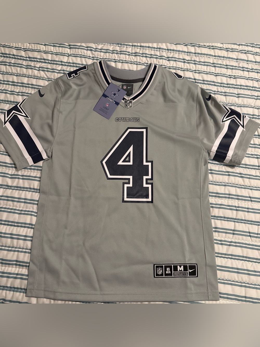 Nike Dallas Cowboys #4 Gray kids NFL Jersey